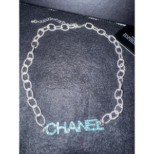 Women's handmade Necklace Silver & Blue